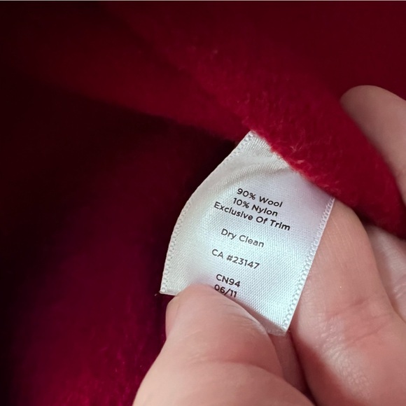 Talbots Red Wool Single Button Satin Lined Blazer size 16 - Picture 7 of 13